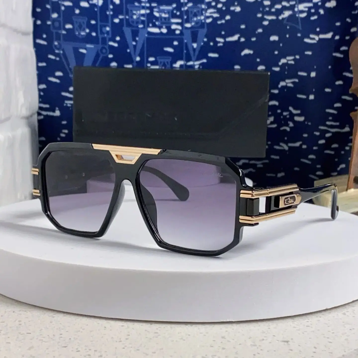 

Original CCAZAL Trendy Acetate Frame Vintage Square Men Sunglasses Classic Casual Luxury Design UV400 Women Couple Eyewear