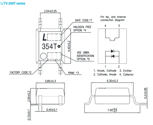 LTV354 LTV354T LTV-354 SOP4 오리지널 1000PCS