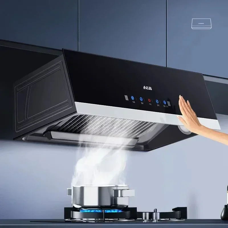 High-Power Suction new Household Kitchen Range Hood, One Click Cleaning Chinese and European Style,  Oil Exhaust Fan