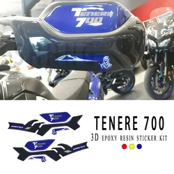 Tenere-pegatina de resina epoxi 3D para motocicleta, accesorios de guardamanos para Yamaha Tenere 700 2023-700, 2019