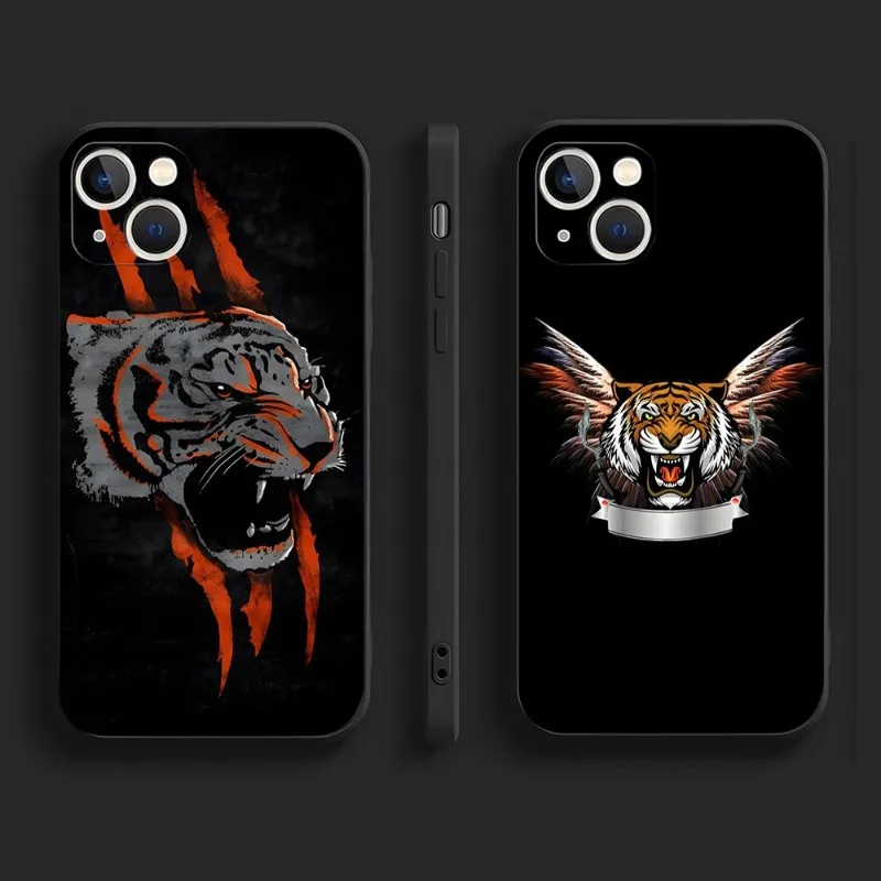 Mighty Tiger Phone Case For Iphone 14 13 15 Pro Max 12 11 Xr X Xs Mini 6 7 8 Plus Se 2022 2020 Shockproof Cover