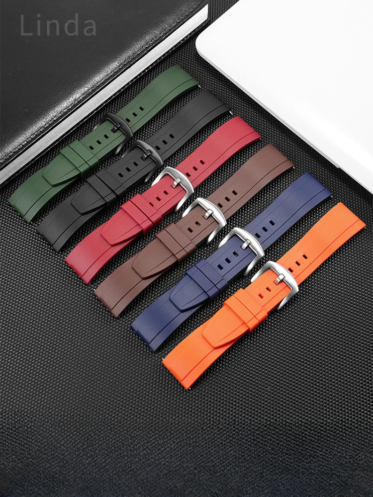 

Needle Butterfly Buckle Silicone Men Security Anti-Allergy Replace Watchband for Seiko Citizen Tissot Longines Mido Casio 20mm