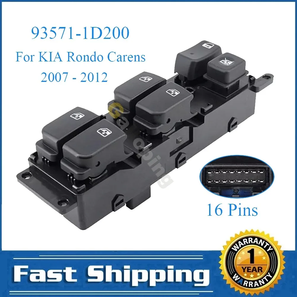 For KIA Rondo Carens 2007 08 09 10 11 2012 Electric Power Master Window Switch Control Regulator Button 93571-1D200 Car Parts