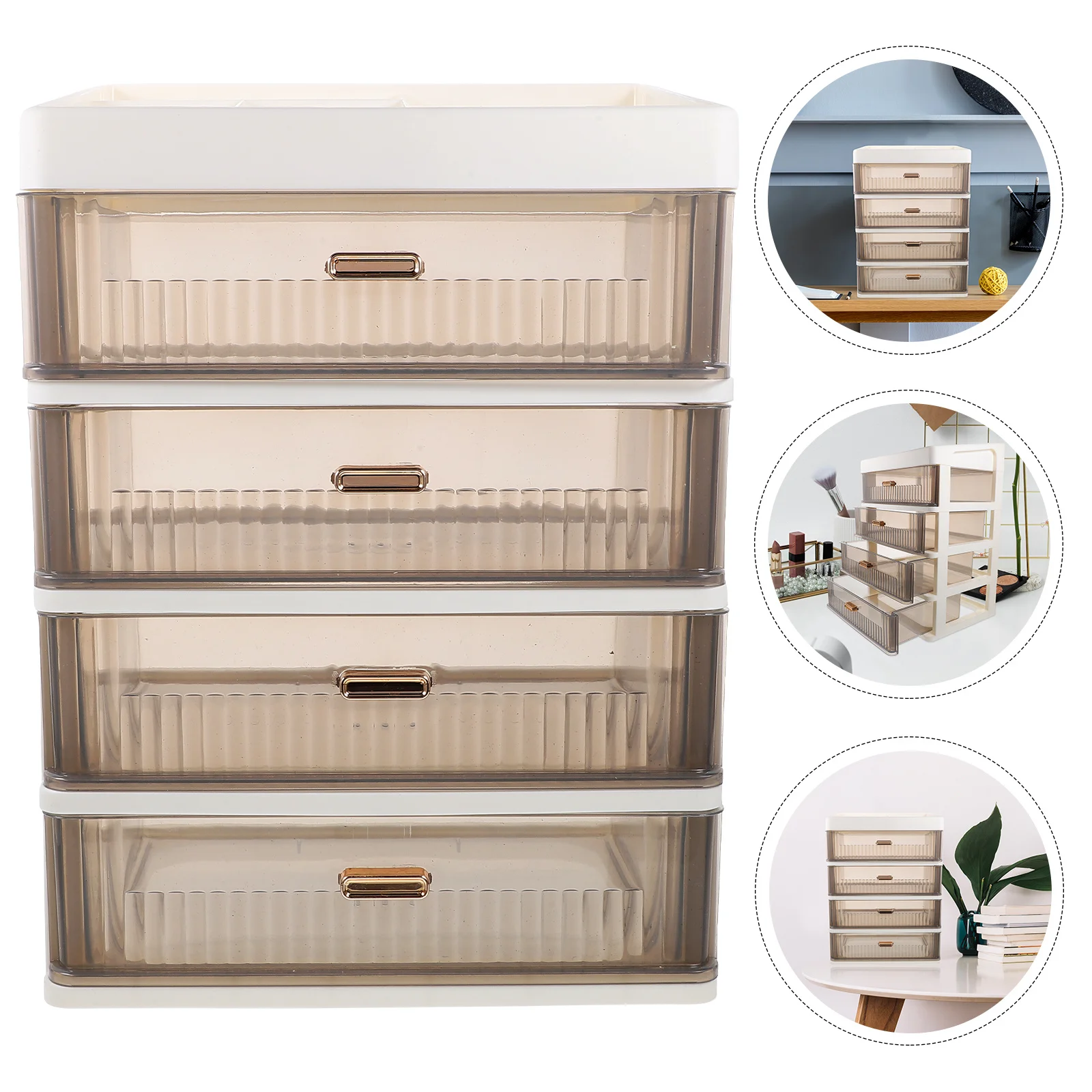 

SOESFOUFU Storage Box Organizer Office Drawer Desk Holder Stationery Container Decorative Table Organizer Practical