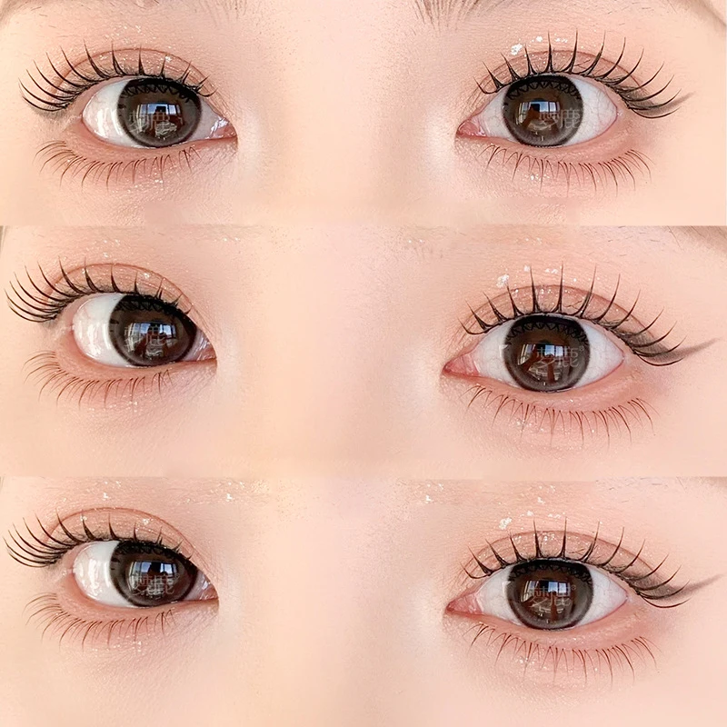 رموش K-Pop Idol 5 أزواج على شكل حرف U رموش مجموعة فتاة طبيعية اختر شريط أسود أو شفاف تأثير رفع العين الطبيعي