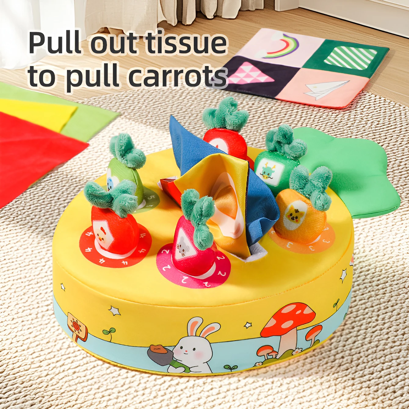 Juguete Montessori para bebé, zanahorias, dígitos de Color, forma de animales, juguete, entrenamiento de habilidades motoras finas, aprendizaje, juego educativo de rompecabezas para niños