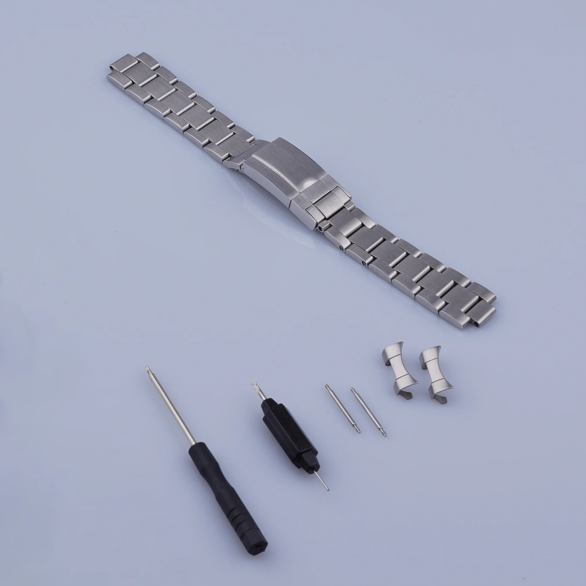 

Rolamy 19mm 20mm 316 Stainless Steel Silver Oyster Bracelet Solid Link Watch Band Strap Replacement For Datejust