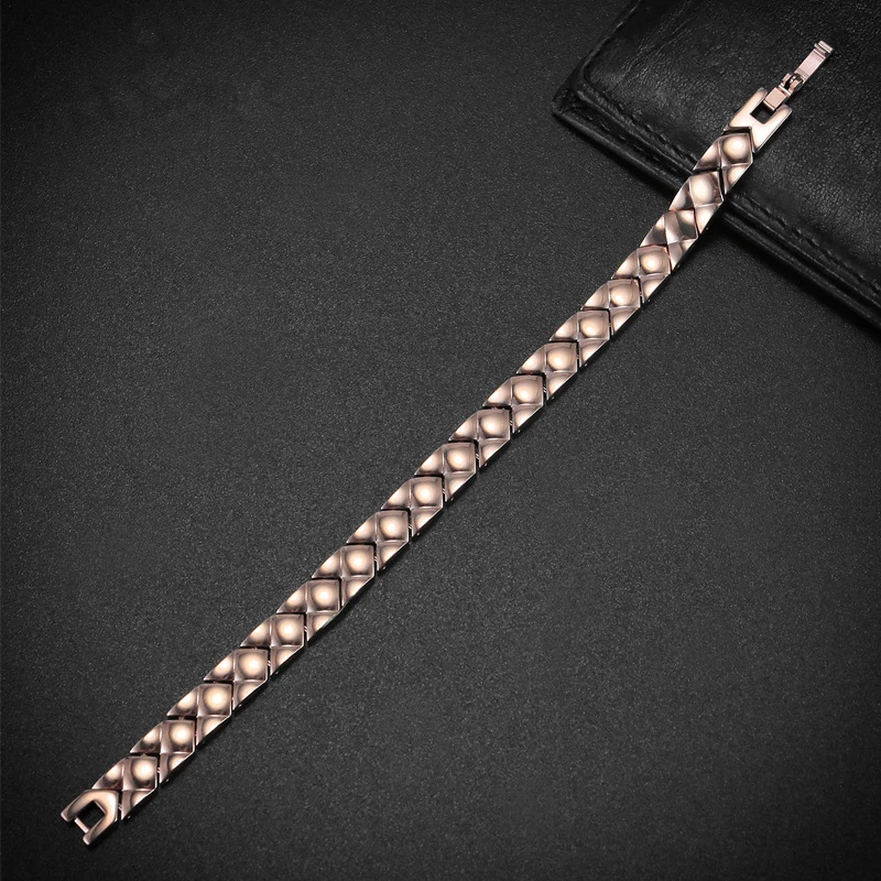 Titanium Steel Magnetic Therapy Bracelet Hematite Anion Anti-Radiation Fat Burning Elegant Womens Bracelets