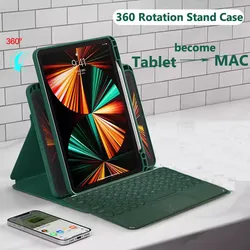 Rotating Stand Case for Samsung Galaxy Tab S6 Lite 2024 2020 A9 Plus S9 FE 10.9 S8 S7 11 A7 A8 10.5 2021 Keyboard with Pen Slot