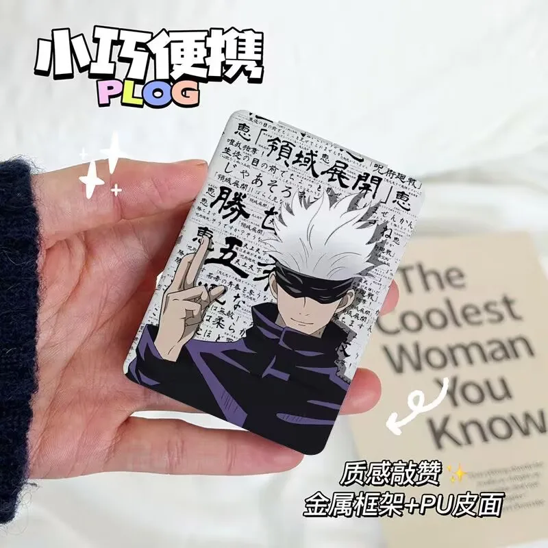 Jujutsu Kaisen, Satoru Gojo นํากระจกสัมผัสแต่งหน้านักเรียนแบบพกพาลายสองด้านขนาดเล็กพับได้