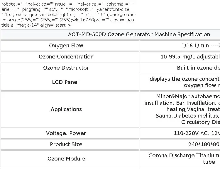 AQUPAURE Medical Ozone Generator LCD Panel Ozone Therapy Machine, Ultra Pure O3 Patent Design