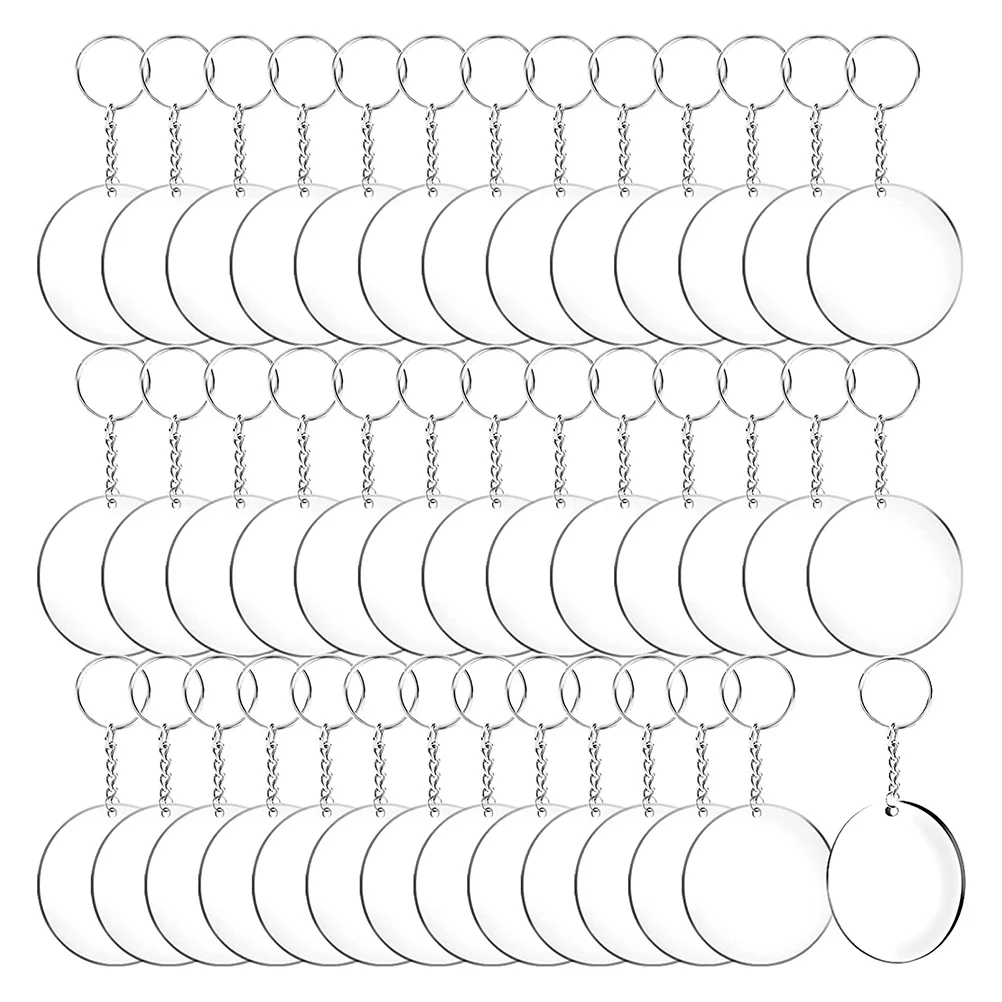Acrylic Keychain Pendant Multi-function Decoration DIY Accessory Material Blank