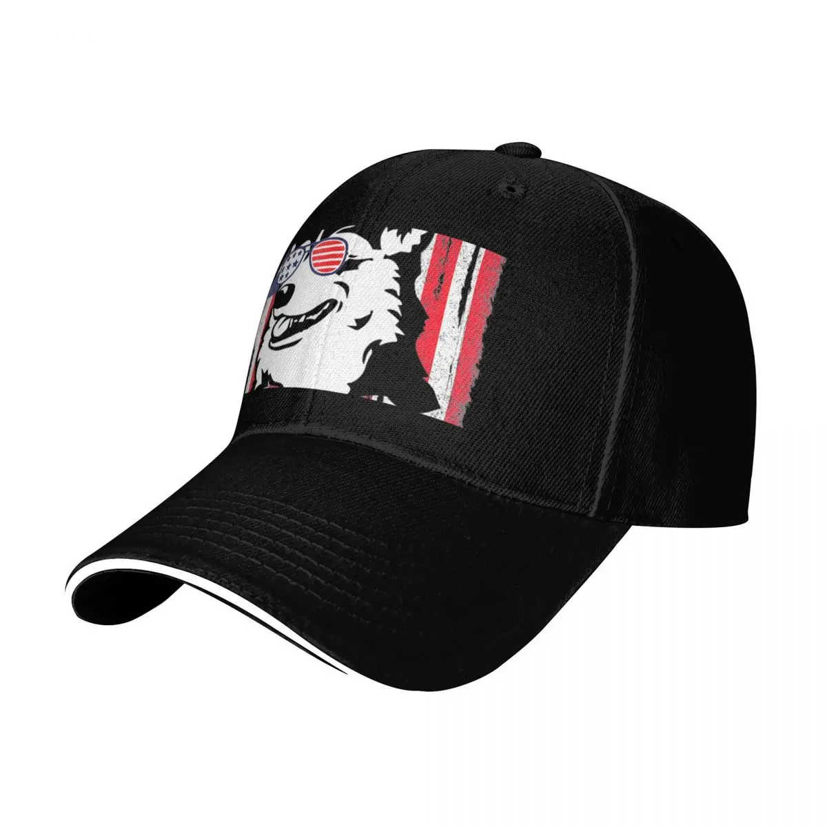 Corgi Dog With Us Flag Glasses Happy Corgi Dad Father Daddy Baseball Cap Men Women Casual Summer Sport Sun Cap