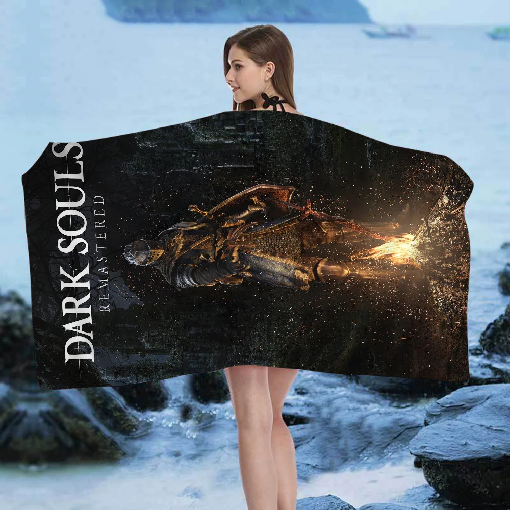 Dark Souls Beach Towels Shower Towel Sauna Travel Spa Microfiber Quick Dry Gym Accessories Cute Room Decor