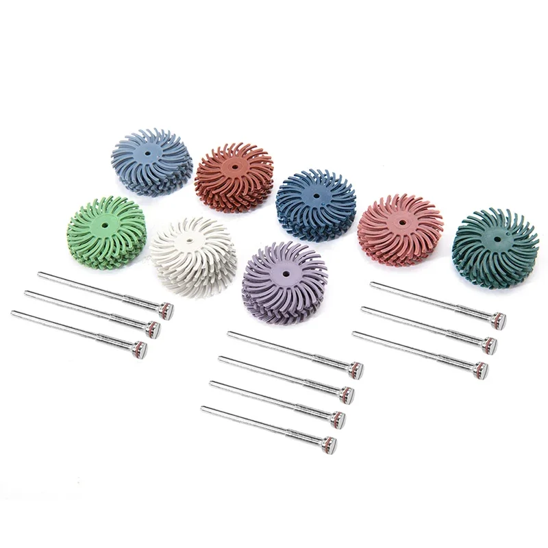 

10Pcs/lot Dental Spiral Polishing Wheels 80~2500 Grit Teeth Rubber Polisher Composite Resin Diamond 25mm Disc Flex Brush Burs