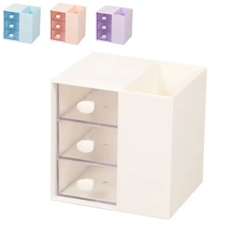 Clear Drawer Student Stationery Storage Box Stackable Multi Functional Desktop Pen Holder Fashion Plastic Jewelry Organizer Box