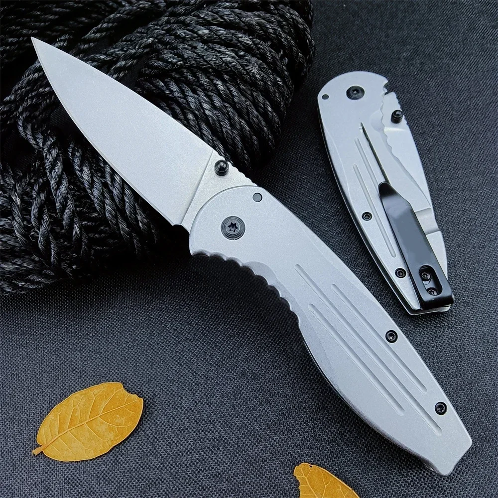 Outdoor Camping Knife 8389 Folding Pocket Knife 8cr13mov Blade 420 Steel Handle EDC Hiking Knife Survival Knife Hot Selling Gift