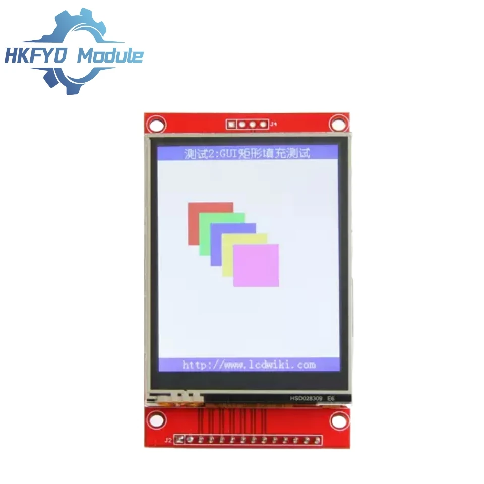 Módulo LCD TFT de 2,8 polegadas 240x320 Interface SPI Driver ILI9341 com painel de toque resistivo e luz de fundo LED branca