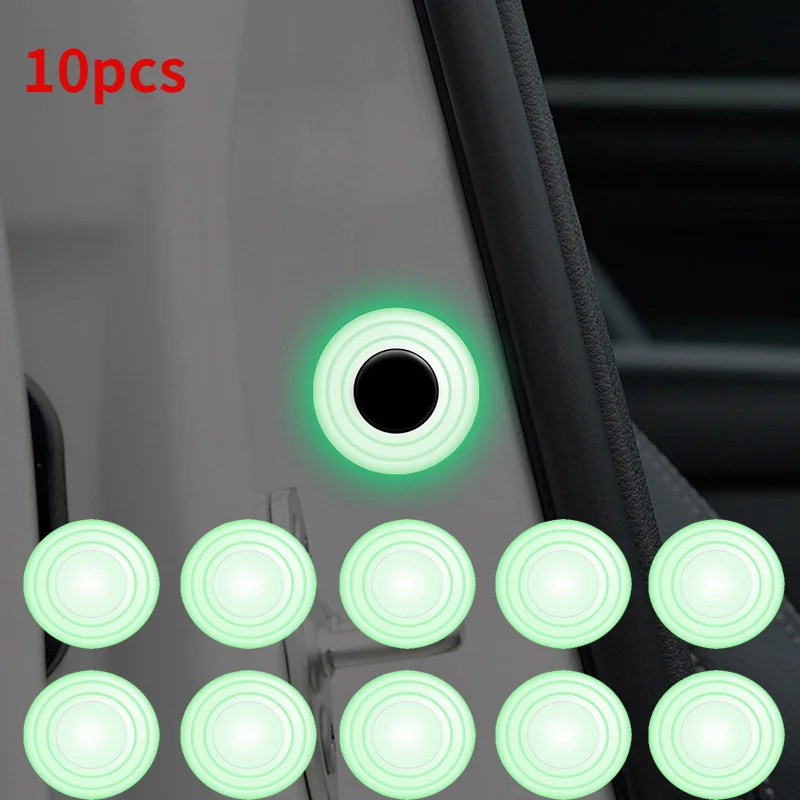 Car Door Anti-collision Light Pad Abnormal Noise Shock Absorption Silicone Pad Luminous Sound Insulation Car Sticker