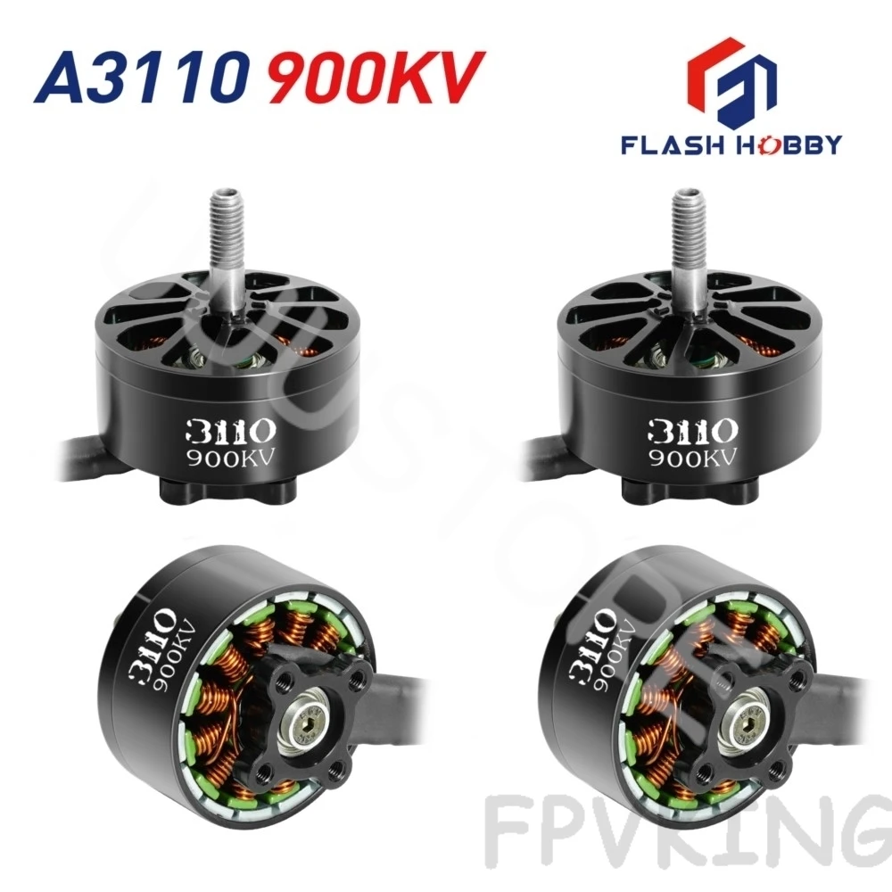 

Flashhobby A3110 3110 900KV Brushless Motor 6S Lipo For FPV Freestyle 9inch 10inch Long Range Cinelifter Drone RC Model Parts