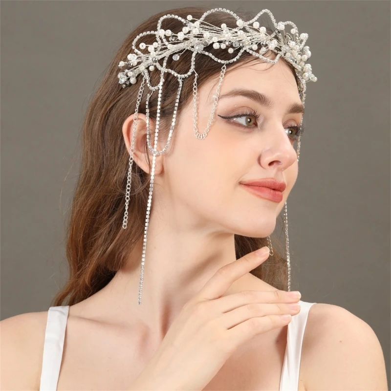 Fashionable Wedding Hairpiece Stylish Headband for Bride Fashionable Headpiece for Parties and Event Gorgeous Jewelry