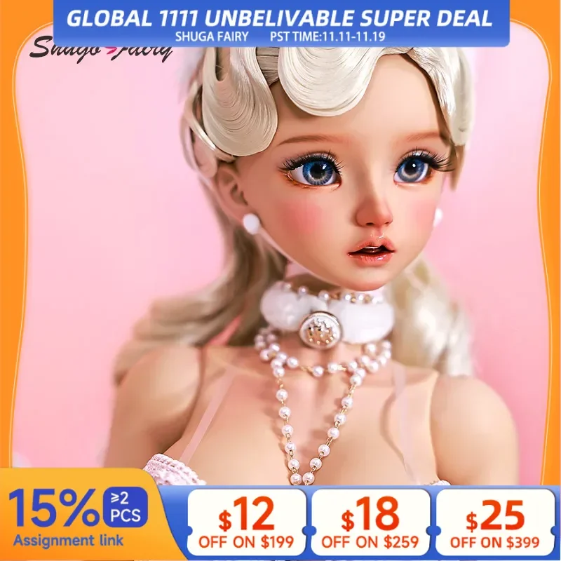 

BJD Nata Винтажная коллекция игрушек для девочек, розовое кружево SecExamen, игрушка богини для девочек, привлекательное домашнее платье, полный комплект 1/3 BJD