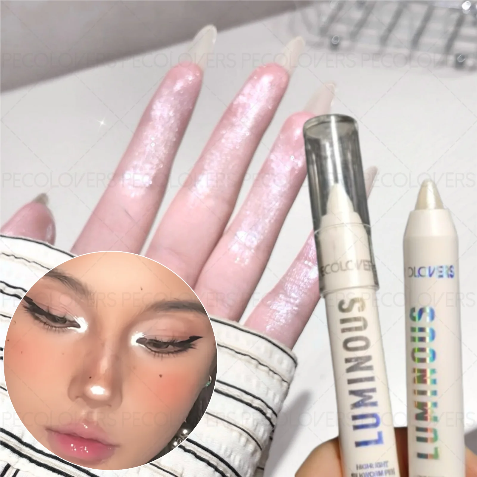 قطعة واحدة من قلم ظلال العيون اللؤلؤي غير اللامع - مقاوم للماء، مناسب للمبتدئين، نسيج ناعم، هدية مثالية لعيد الهالوين #1