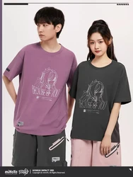 Anime Games Honkai Impact 3 Cosplay Elysia HONKAl IMPRESSION Because Of You Theme Series T-shirt Couple Tops Gift