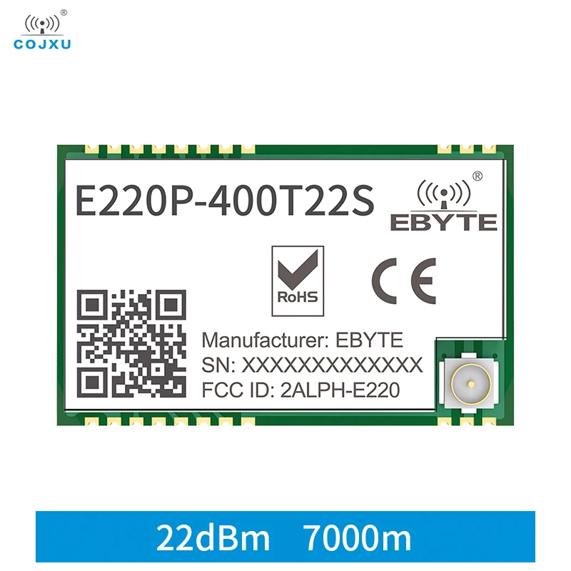 LLCC68 LoRa Wireless Module 433/470MHz 22dBm Build-in LNA ESD Antenna IPEX/Stamp Hole SMD Data Trasmitter Receiver E220P-400T22S