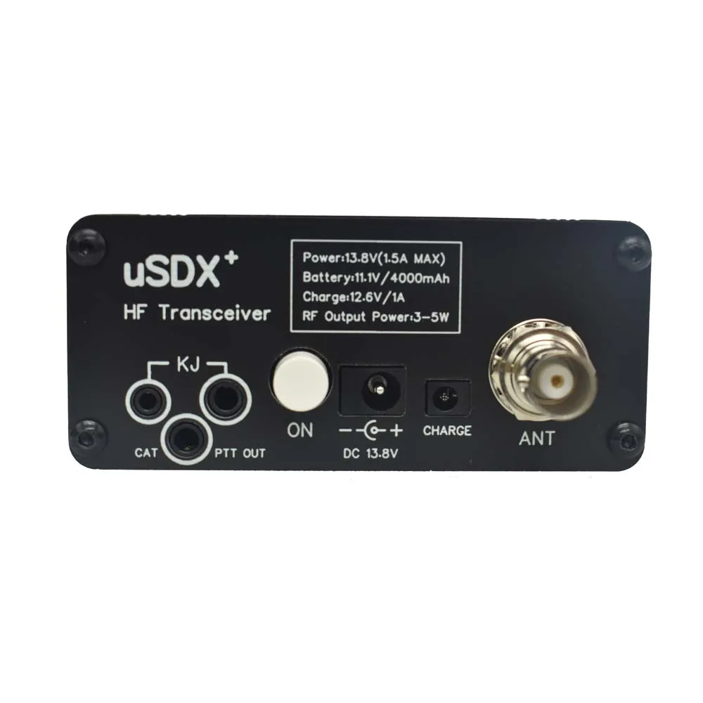USDR USDX+ Plus V2 10/15/17/20/30/40/60/80m 8 Band SDR All Mode HF SSB QRP Transceiver + 4000mAh Battery