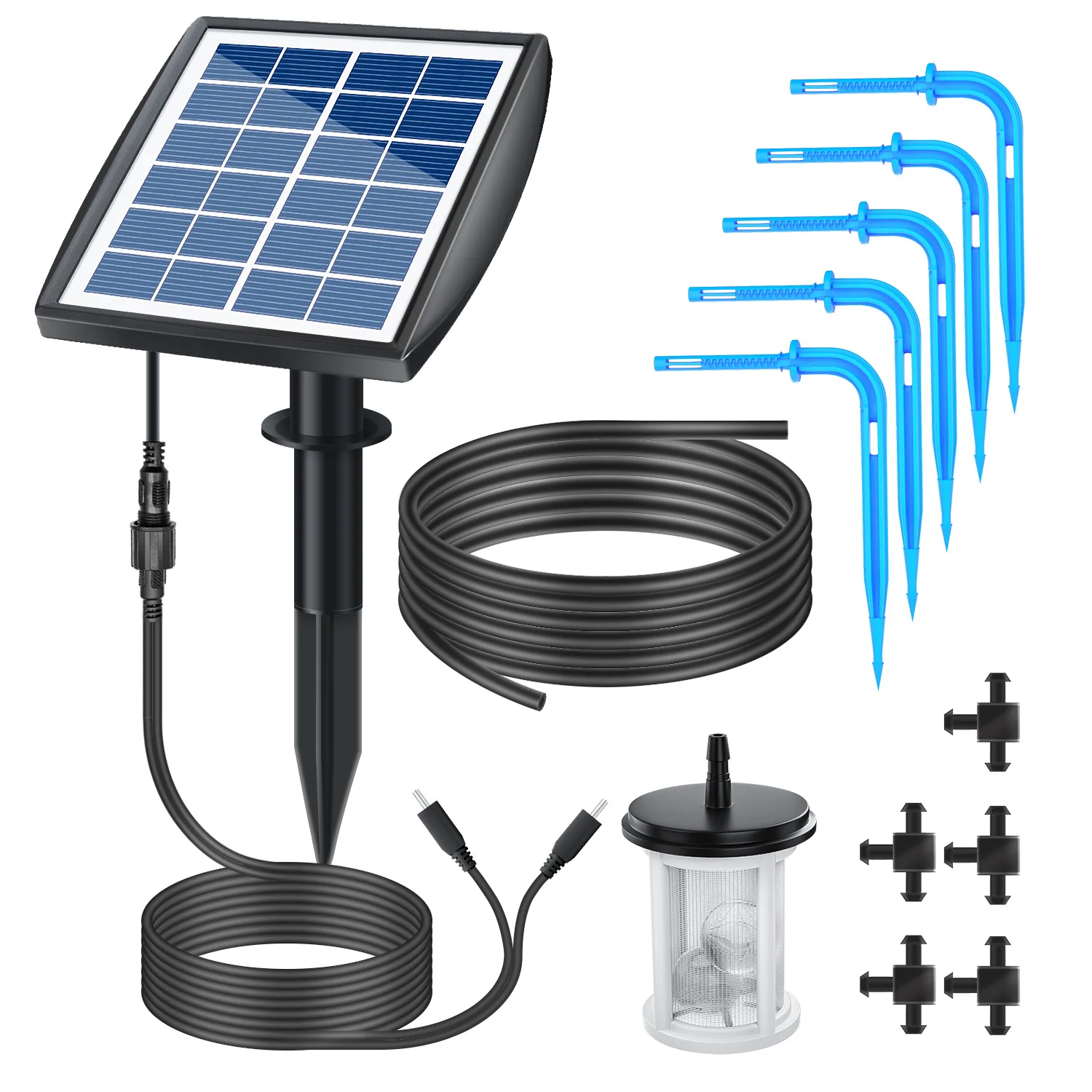 Solar Automatic Plant Watering Device Timer Smart Solar Drip Irrigation Kit Self Watering System for Home Garden Indoor Plant