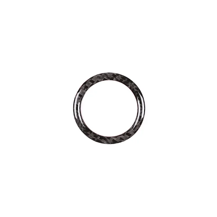 3D Carbon Fiber Car Engine Start Stop Ignition Button Decal Sticker Trim Key Ring for Mercedes-Benz C GLC Class W205 car Sticker