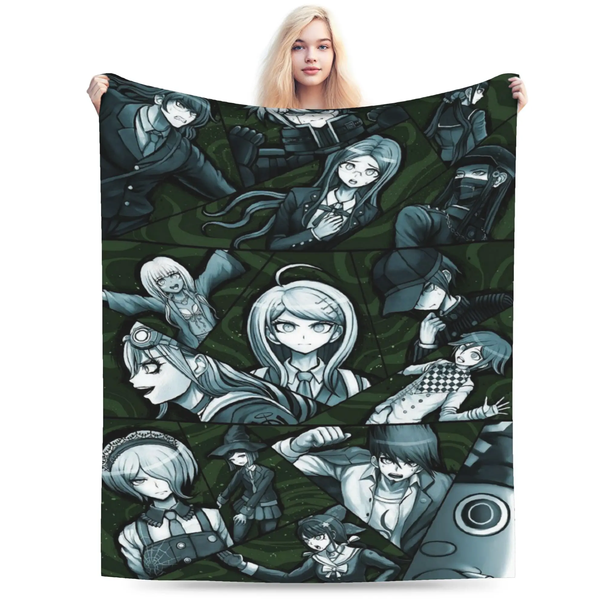 Danganronpa Flannel Blanket Autumn Nagito Komaeda The Ultimate Warm Throw Blanket for Child Bedroom Bedspread Sofa Bed Cover