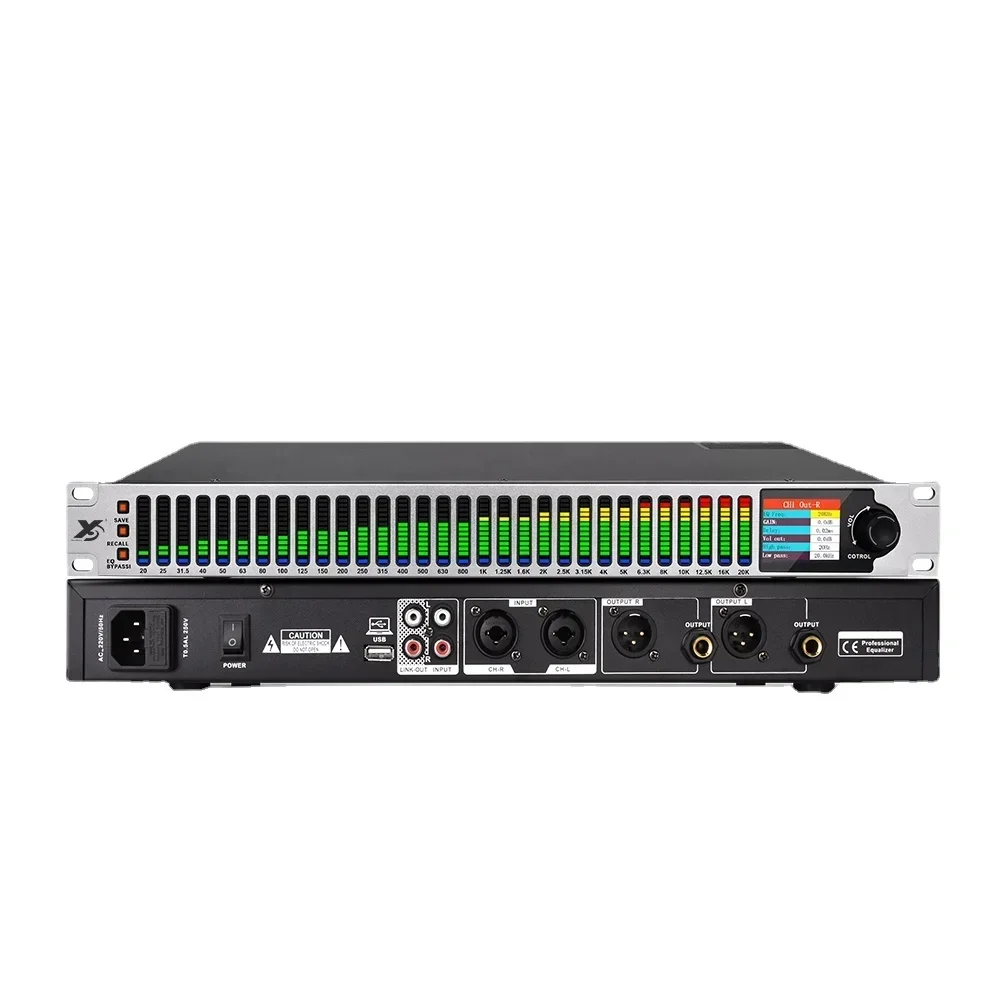 Heiße Verkäufe 31-Band LED Graphic Digital Equalizer Professionelles Audio mit PC-Steuerung