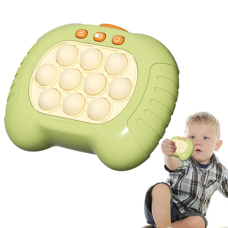 Quick Push Game Machine Light Up Kids Electronic Toys Breakthrough Puzzle Game Console Sensory Training Toys For Children