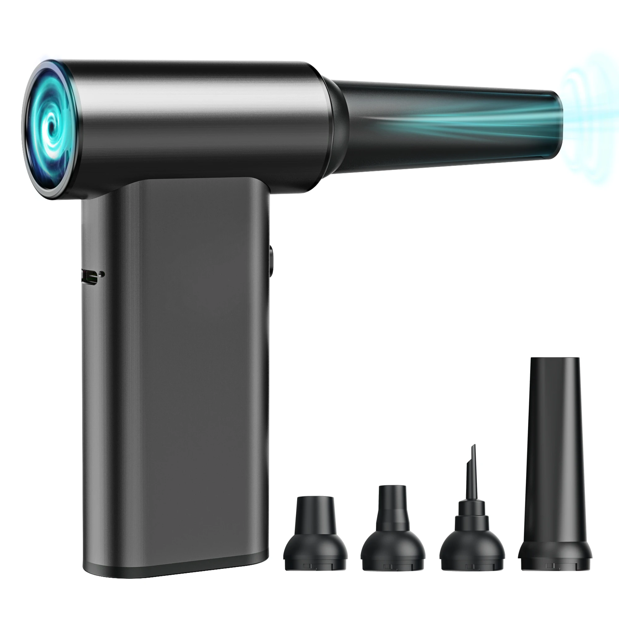 

Мини-турбореактивный вентилятор, 100000 об/мин, клавиатура, воздуходувка, 3 передачи, электрический беспроводной сильный воздушный пылесос, турбореактивный вентилятор