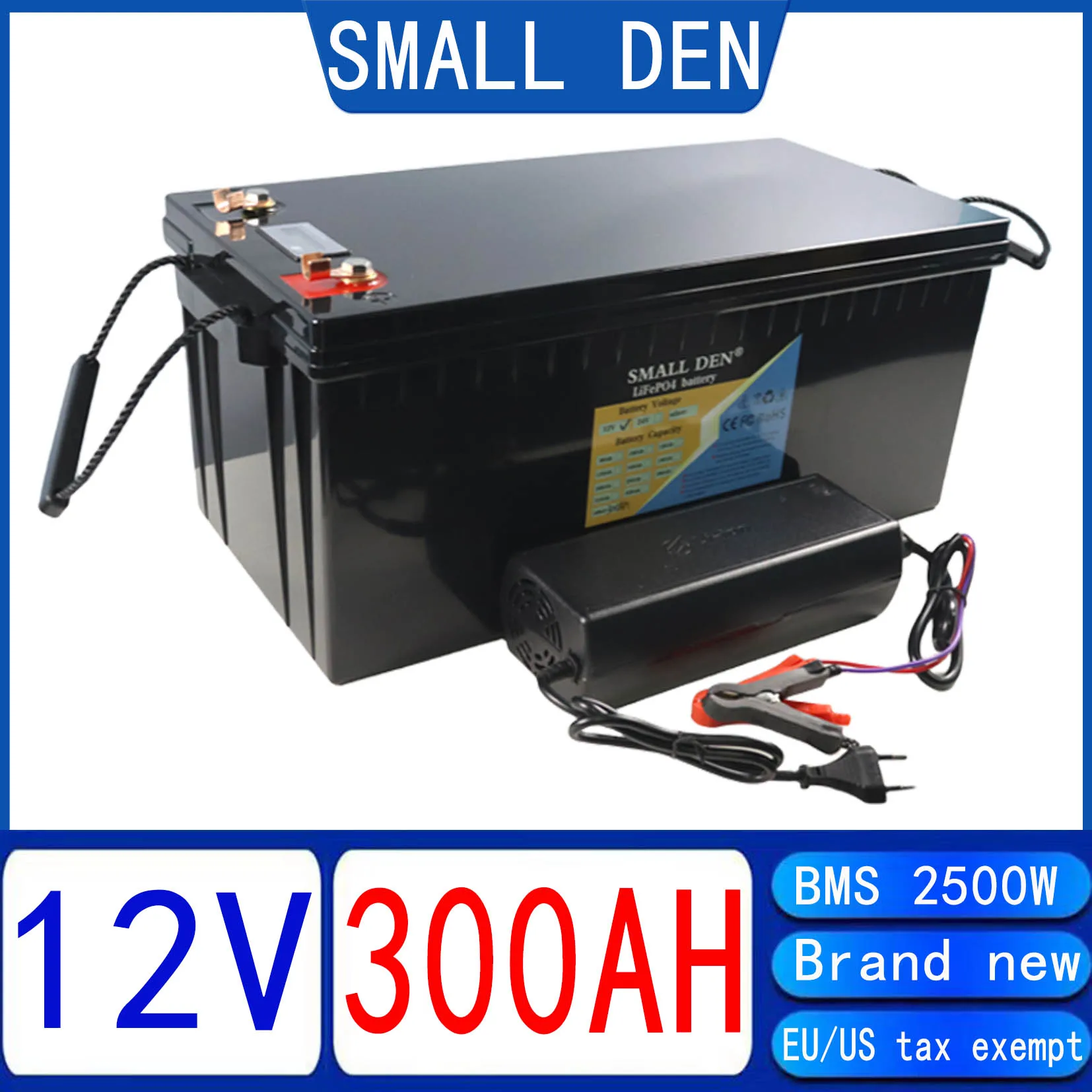 

new 12V 24V 310ah 300ah 280ah 200ah 100ah Lifepo4 battery pack with built-in BMS 0-2500W electric boat car starter battery pack