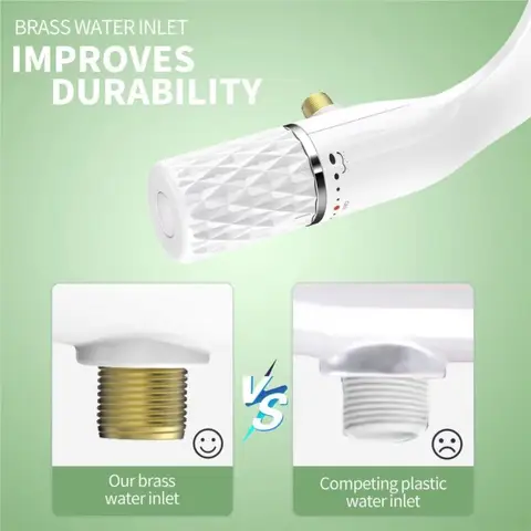 Smart bidétillbehör Ultratunn toalettsitstillbehör Dubbelt munstycke Justerbart vattentryck Icke-elektrisk sprutmunstycke 12 best sales smart bidé - №10