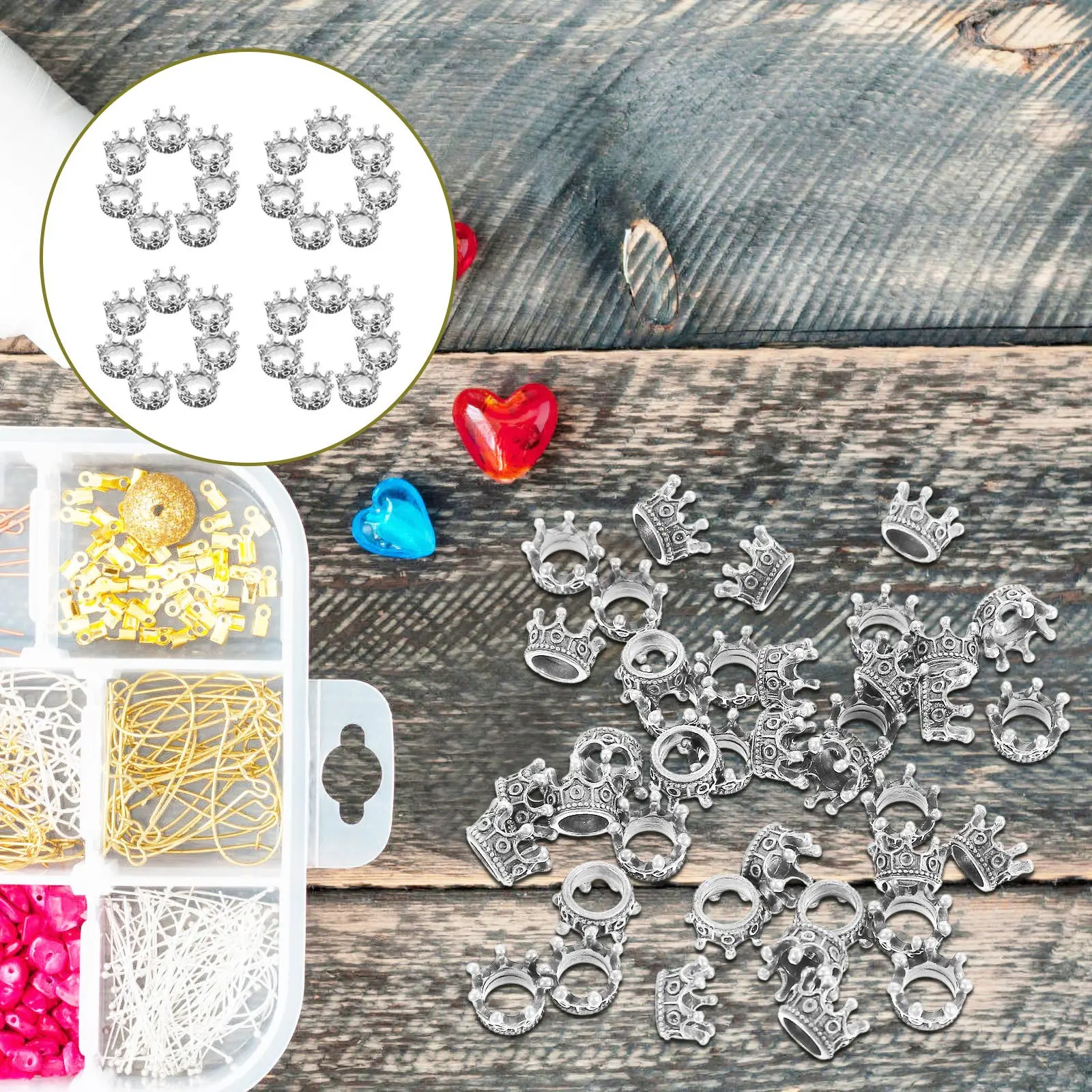 

100Pcs Crown-Shape Charms Alloy Pendant for Jewelry Making DIY Necklace Pendant Adorable Lightweight Pendants Crown-Shape Charms