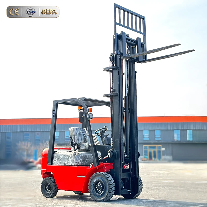 Tortai Verified Suppliers Free Shipping Montacargas Diesel/Electric 1.5 Ton Solid Tire Wheel Small Forklift Truck Price