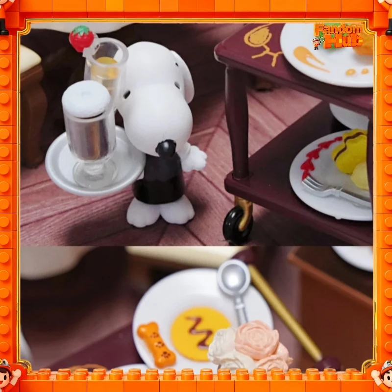 Original Re-Ment Peanuts Snoopy Miniature Restaurant Model Toy Gift For Fans