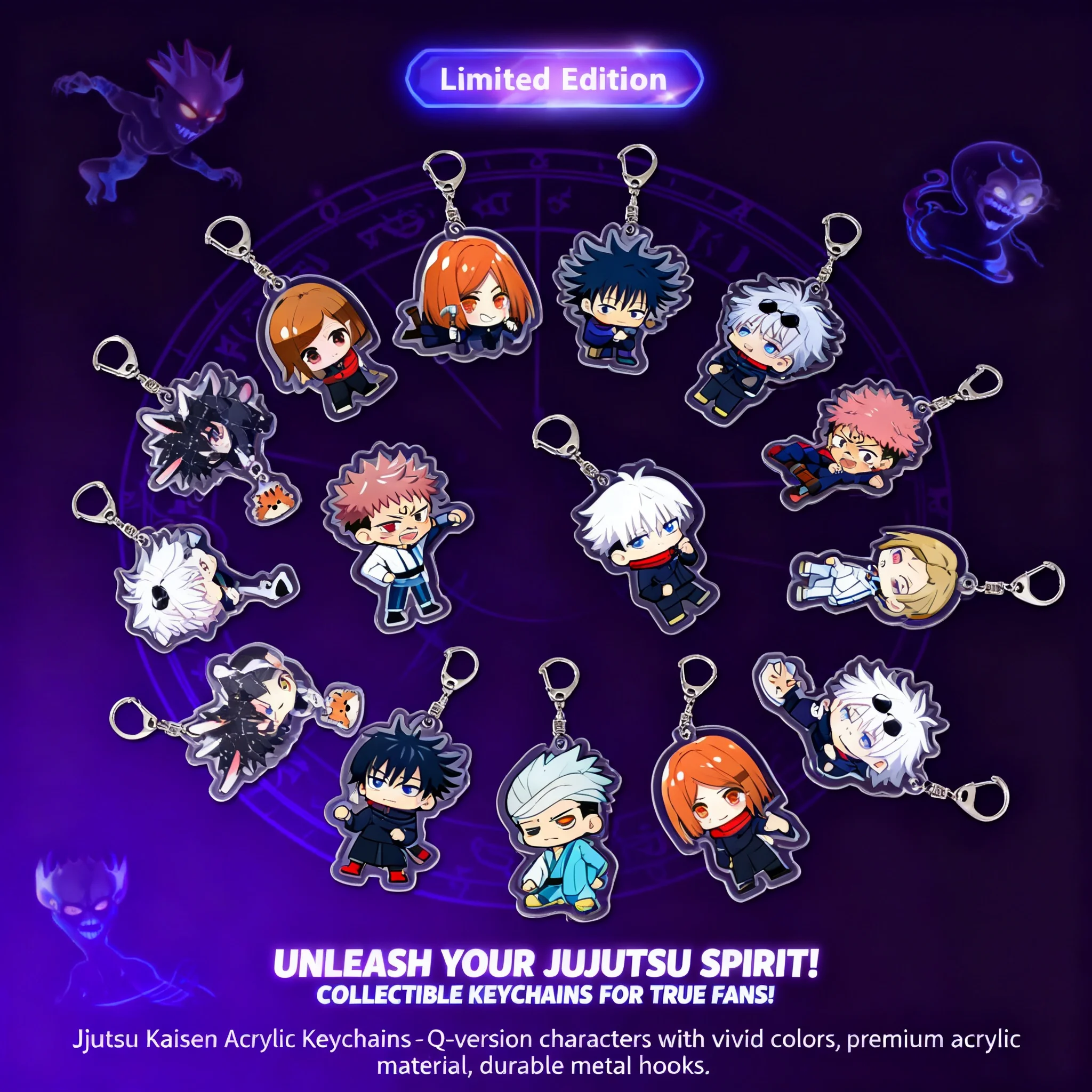 

Jujutsu Kaisen Anime Keychain Satoru Gojo Yuji Itadori Megumi Fushiguro Nobara Kugisaki Backpack Gift Charm Accessory Cosplay