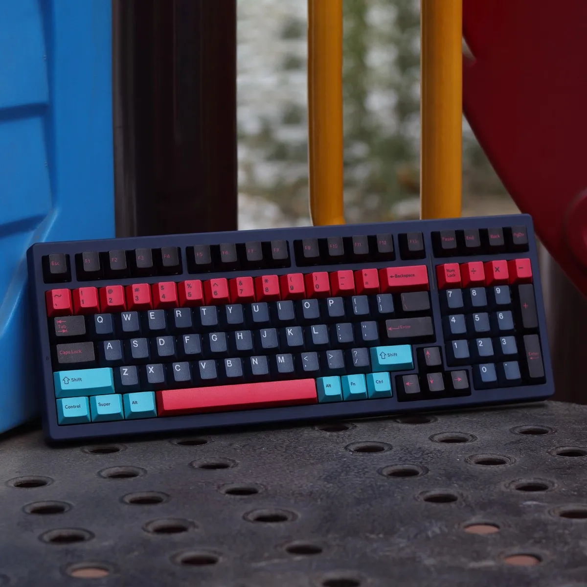 

Колпачки для клавиш PBT GMK Neon Nights, большой набор, колпачки для клавиш с вишневым профилем, сублимационная краска для клавиш MX, аксессуары для механической клавиатуры