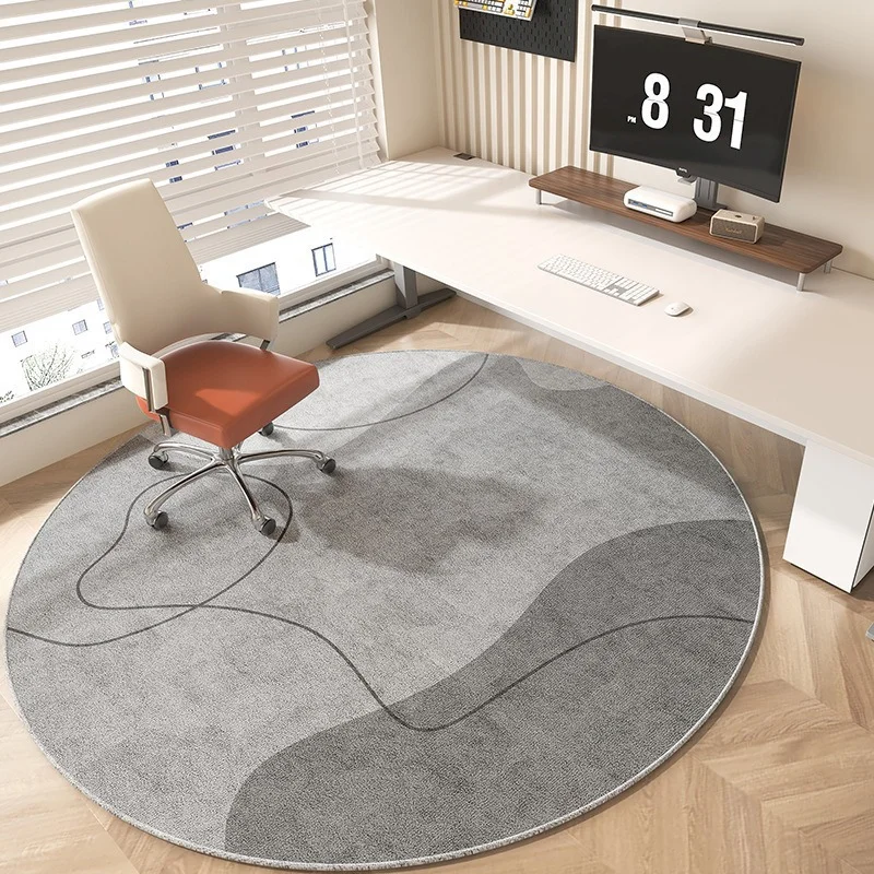 VIKAMA Circular Area Carpet, Modern Minimalist Chair, Anti Slip Floor Mat, Bedroom, Living Room, Office, Home Decoration
