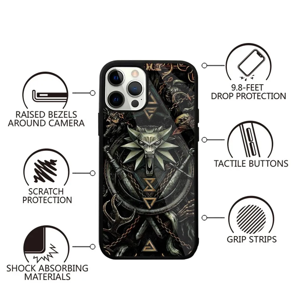 Game The W-Witcher  Phone Case Strong Magnetic For IPhone 16,15,14,13,Pro,Max,Plus,11,12,Mini For Magsafe Wireless Charging