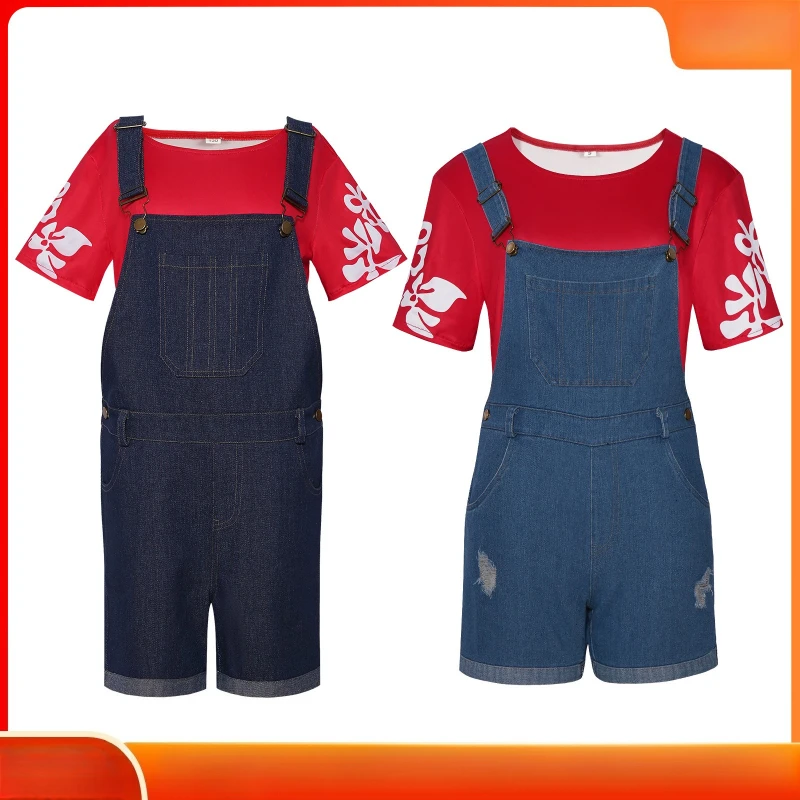 

Костюм для косплея Стич, джинсовый комбинезон, аниме-костюм унисекс для сценических выступлений, вечеринок, ролевых игр, нарядный костюм для детей и взрослых