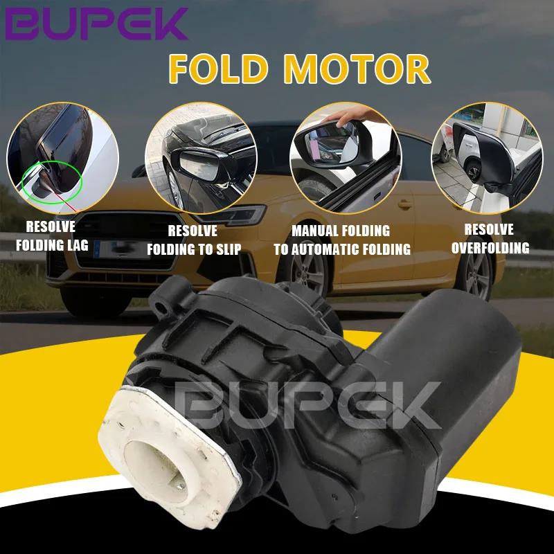 BUPEK Car Power SIDE WING MIRROR FOLDING MOTOR For 2012-2016 Lincoln MKS coche accesorios original repair parts kits Black LR