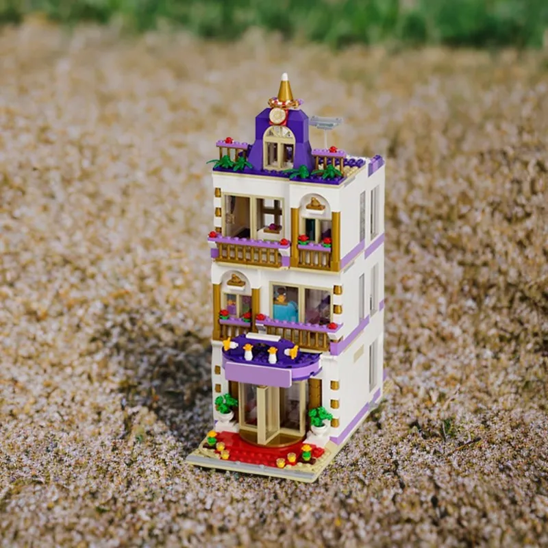 1135 elementów MOC Architektura Miejska Heartlake Grand Hotel Modularny Model DIY Klocki Zabawki Urodzinowe Prezent