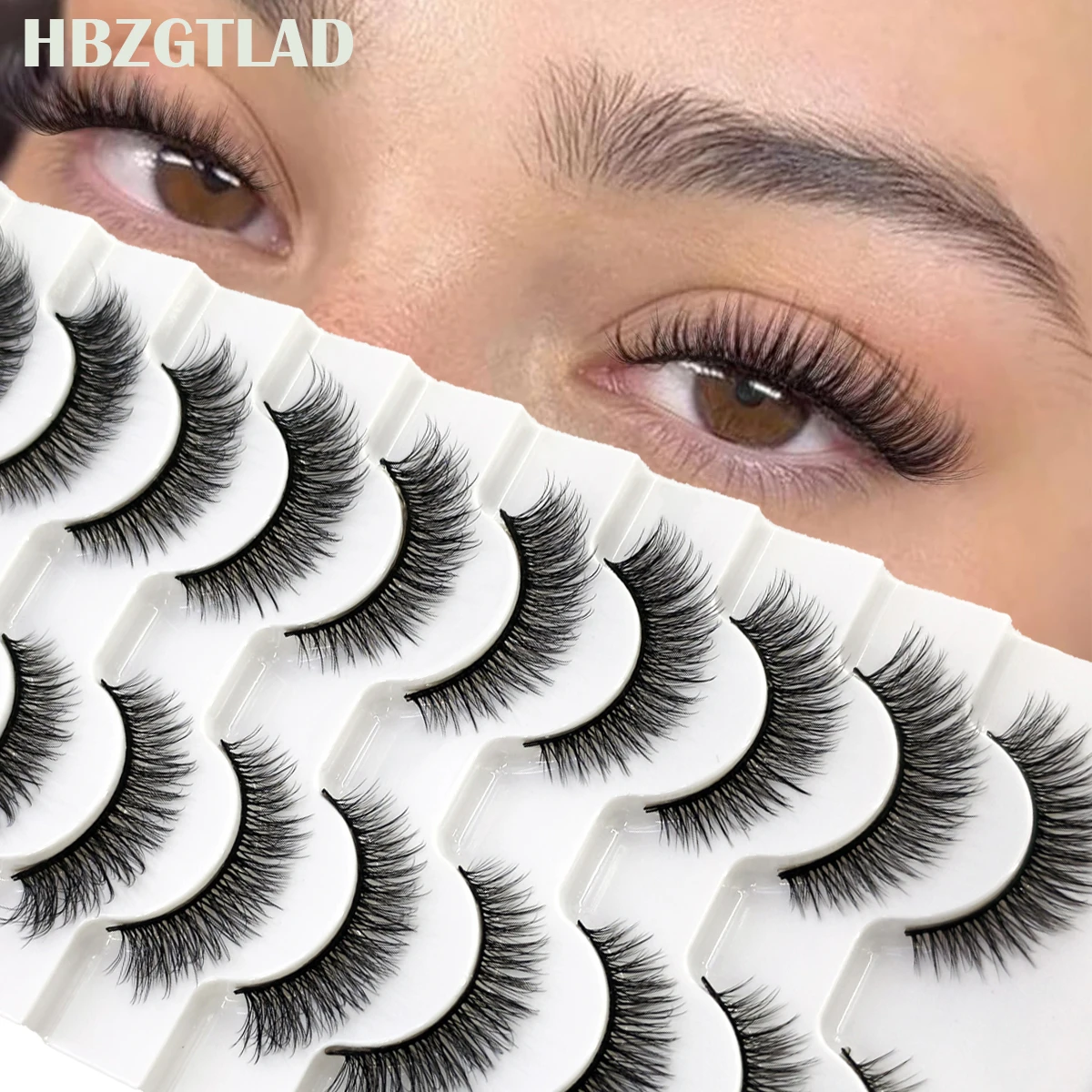 NEW3d Mink Lashes 10 Pairs Natural False Eyelashes Fake Lashes Long Makeup  Extension Eyelash Mink Eyelashes for Beauty CMJ8D-04