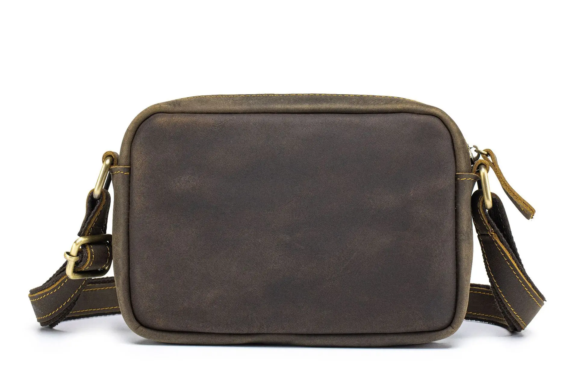 

New Luxury Men's Handbags Cow Genuine Leather Male Shoulder Bag Men Crazy Horse Leather Crossbody Bag Messenger Bags